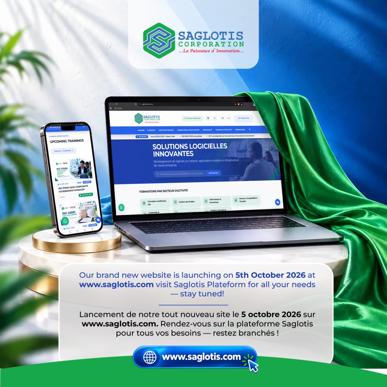 Saglotis new platform launch announcement