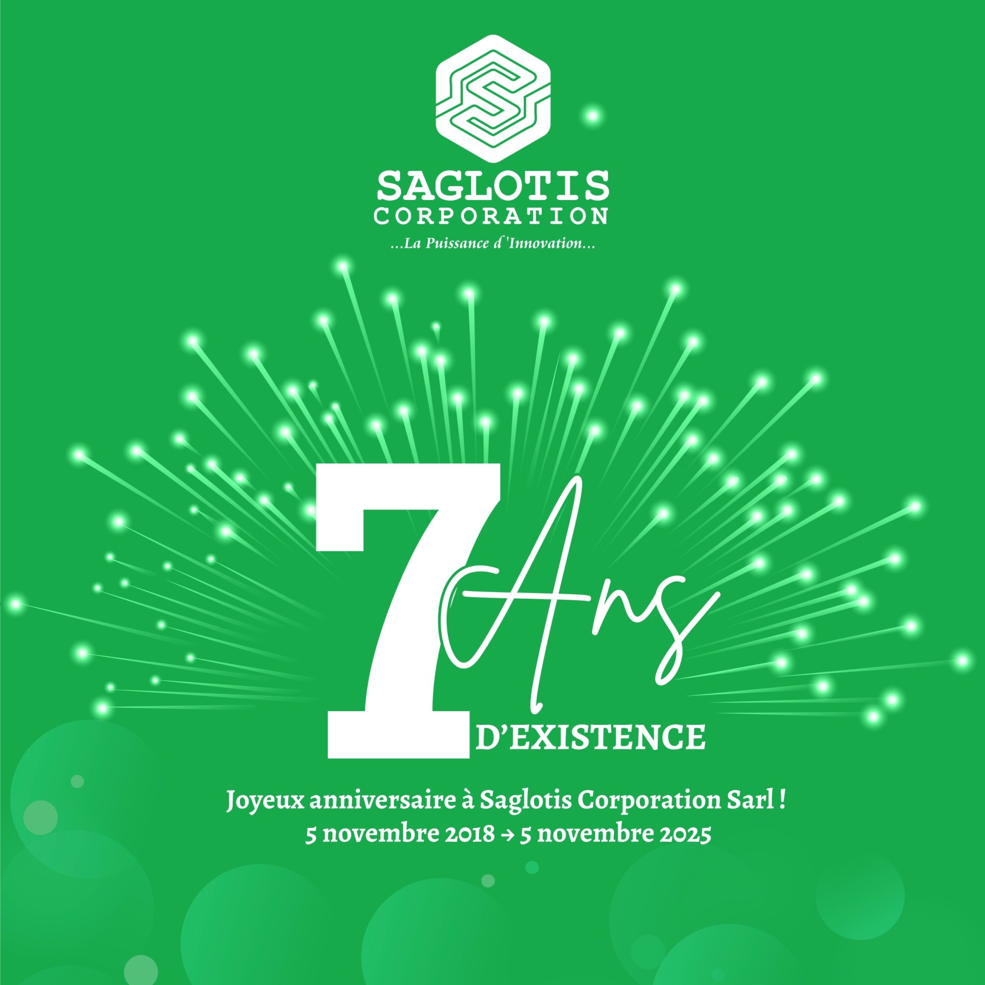 7e Anniversaire de Saglotis Corporation